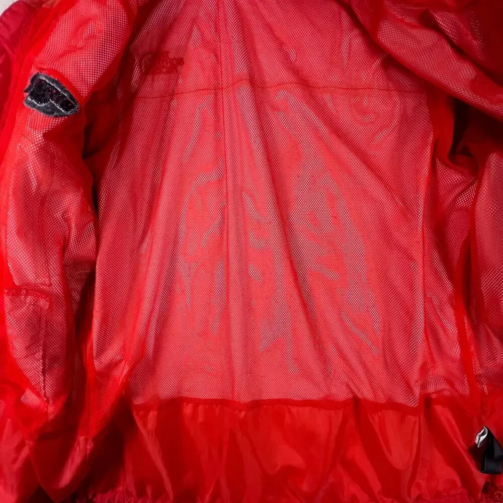 North Face DryVent Rain Jacket Mens L Red Packable Hood Waterproof Discount Tire